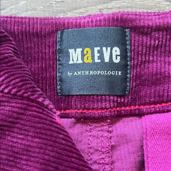 The Colette Wide-Leg Corduroy Pants in Deep Plum - Picture 3 of 6